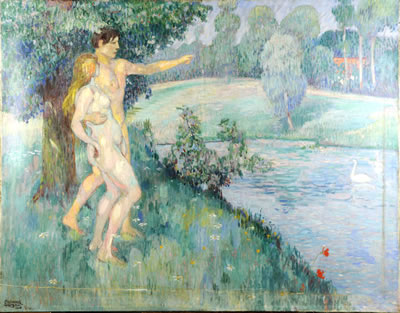 Couple au bord de l'Etang
