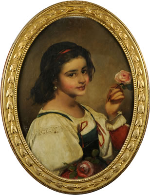 Portrait de jeune Fille à la Rose.