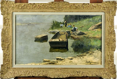 La Partie de Pêche. by Maurice Hagemans - Auction record, sale price, and art valuation. Compare with similar artists and explore comparable artworks.