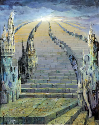 Escalier et Ruines.