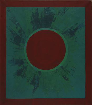 Kreis im grünen Rechteck, 1969 by Hans Fischli - Auction record, sale price, and art valuation. Compare with similar artists and explore comparable artworks.