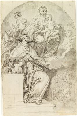 La Madonna, con il Bambino Gesù, appare a San Martino.