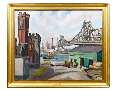 "Queensboro Bridge, Lee's Lumberyard, N.Y."
