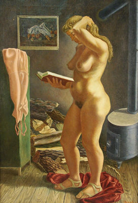 STANDING NUDE IN INTERIOR