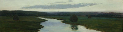 HAYSTACKS ALONG THE RIVER