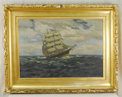 SHIP IN FULL SAIL, KENNEBUNKPORT