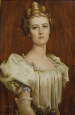 PORTRAIT OF A LADY IN WHITE DRESS