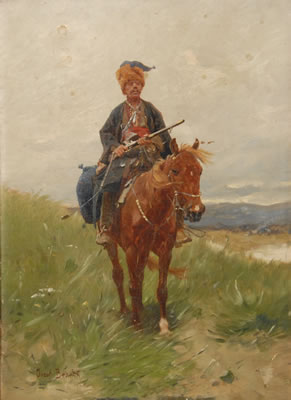 ARAB SOLDIER ON HORSEBACK
