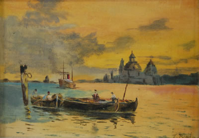 VENICE HARBOR AT SUNSET