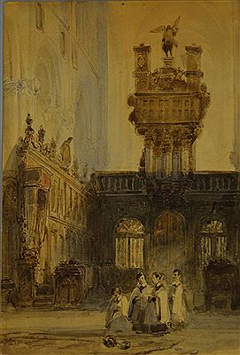 ALTER BOYS WITHIN CHURCH COURTYARD