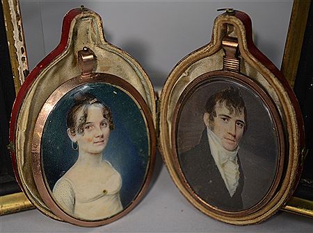 PAIR OF PORTRAIT MINIATURES