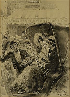 COUPLE IN CARRIAGE