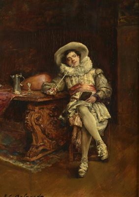 GENTLEMAN SMOKING A PIPE