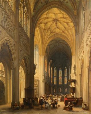 GOTHIC CATHEDRAL INTERIOR