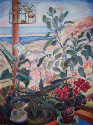 UNTITLED (SUMMER SEA WINDOW WITH BIRD)