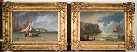 PAIR OF COASTAL SEASCAPES