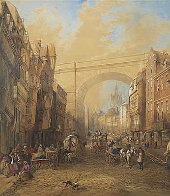 Newcastle Railway Arch by Edward Richardson - Auction record, sale price, and art valuation. Compare with similar artists and explore comparable artworks.