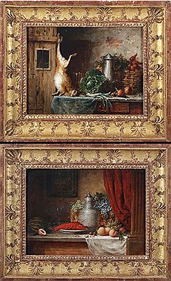 Two Still Life Scenes with Hare and Lobster