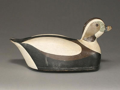 Rare hollow carved, oversized oldsquaw drake