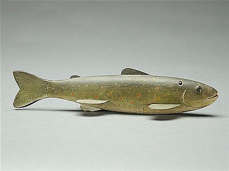 Rare and important trout spearing decoy