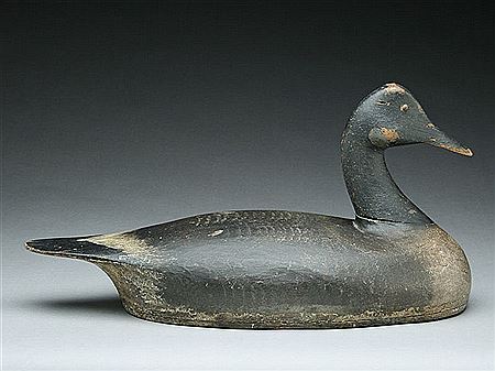 Mportant hollow carved Canada goose