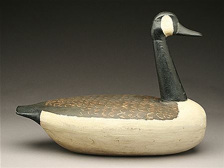 Very rare hollow carved Canada goose