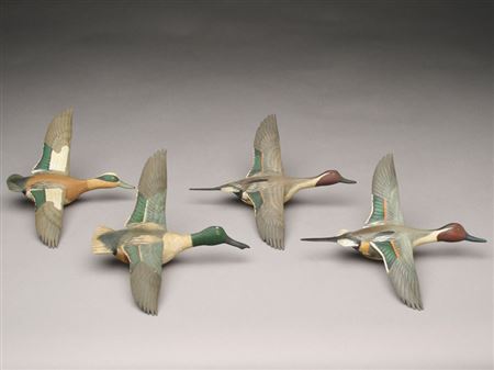 Four 1/4 size flying ducks