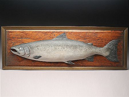 Large salmon plaque