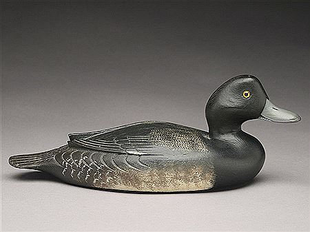 Hollow carved bluebill drake