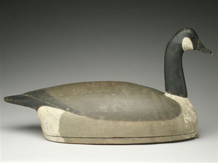 Large hollow carved Canada goose
