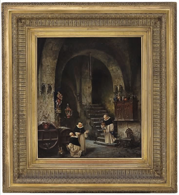 Monks in a winecellar 1872