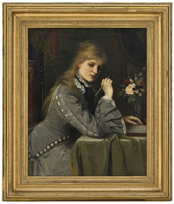 Letterwriter by Mathilde Dietrichson - Auction record, sale price, and art valuation. Compare with similar artists and explore comparable artworks.