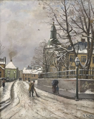 The Bergen Cathedral School and Cathedral by Frederik Jonas Lucian Botfield Collett - Auction record, sale price, and art valuation. Compare with similar artists and explore comparable artworks.