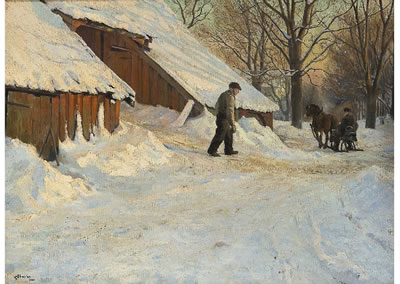 Sample artwork by Gudmund Stenersen (1863 - 1934), known for landscape painting - View similar artists and auction records