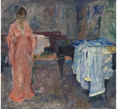 Kvinne i interiør by Bernhard Dorotheus Folkestad - Auction record, sale price, and art valuation. Compare with similar artists and explore comparable artworks.