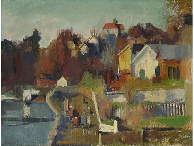 Fra Paradis, Stavanger by Thoralf Gjesdal - Auction record, sale price, and art valuation. Compare with similar artists and explore comparable artworks.