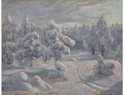 I Nordmarka etter snefall