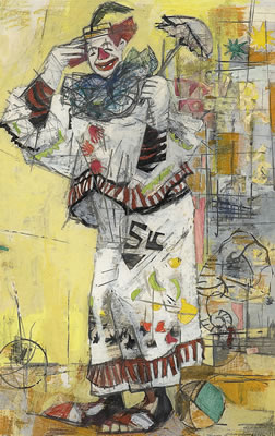 Klovn på sirkus by Finn Christensen - Auction record, sale price, and art valuation. Compare with similar artists and explore comparable artworks.