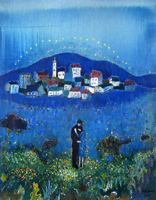 The blue city 1976 (1976) by Victor Sparre - Auction record, sale price, and art valuation. Compare with similar artists and explore comparable artworks.