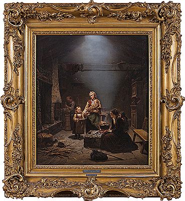 Charity 1852 by Adolph Tidemand - Auction record, sale price, and art valuation. Compare with similar artists and explore comparable artworks.