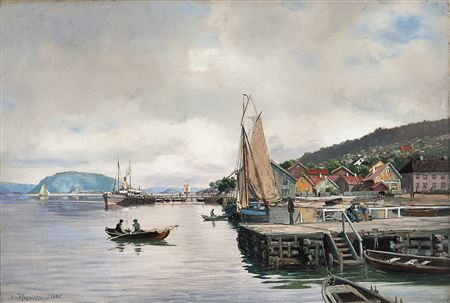 From Drøbak by Nils Severin Lynge Hansteen - Auction record, sale price, and art valuation. Compare with similar artists and explore comparable artworks.