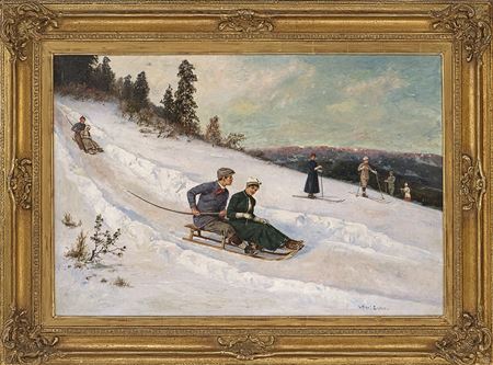Sample artwork by Axel Hjalmar Ender (1853 - 1920), known for painting and sculpture - View similar artists and auction records