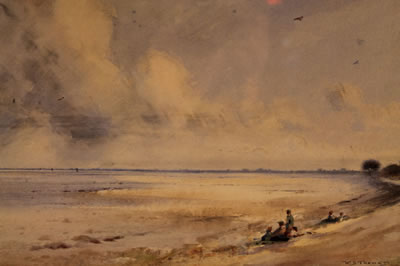 Coastal scene with figures on a beach by William Bartol Thomas - Auction record, sale price, and art valuation. Compare with similar artists and explore comparable artworks.
