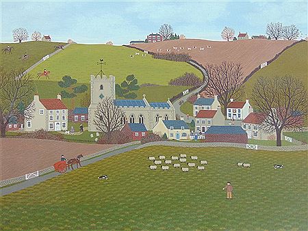 Village of Old Bollingbrooke by Vincent Haddelsey - Auction record, sale price, and art valuation. Compare with similar artists and explore comparable artworks.