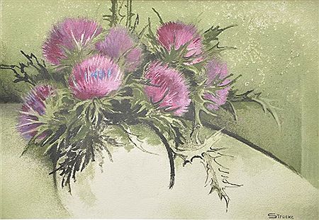 LES CHARDONS by Simone Stracke - Auction record, sale price, and art valuation. Compare with similar artists and explore comparable artworks.