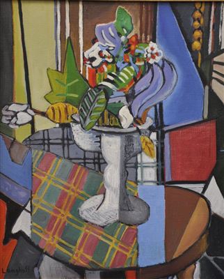 COMPOSITION FLORALE by Morten Langhoff - Auction record, sale price, and art valuation. Compare with similar artists and explore comparable artworks.