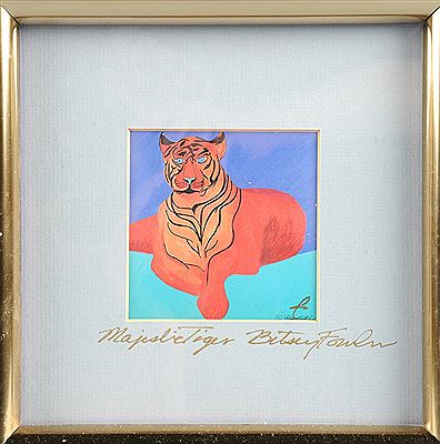 Majestic Tiger by Betsey Fowler - Auction record, sale price, and art valuation. Compare with similar artists and explore comparable artworks.