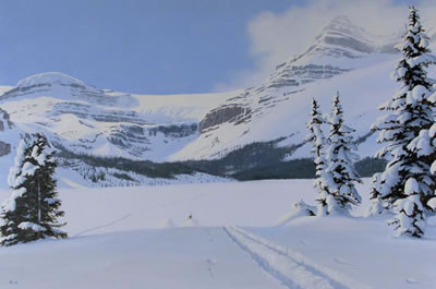 BOW GLACIER by Ted Raftery - Auction record, sale price, and art valuation. Compare with similar artists and explore comparable artworks.