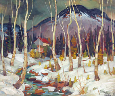 QUEBEC LANDSCAPE WITH WINTER CREEK