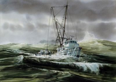 FOLLOWING SEAS (B.C. SALMON SEINER-MIDNIGHT SUN); 1978 by Harry Heine - Auction record, sale price, and art valuation. Compare with similar artists and explore comparable artworks.